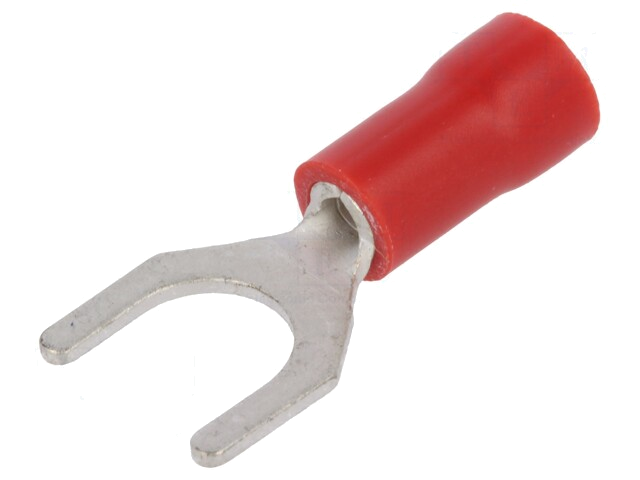 Uiteinde: vork; M6; Ø: 6,4mm; 0,5÷1mm2; klemmen; voor draad; rood Uiteinde: vork; M6; Ø: 6,4mm; 0,5÷1mm2; klemmen; voor draad; rood